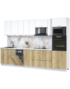 Кухонный гарнитур Интерлиния Мила Лайт 3.2-ПМ3