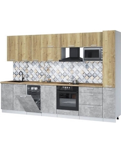 Кухонный гарнитур Интерлиния Мила Лайт 3.2-ПМ4