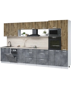 Кухонный гарнитур Интерлиния Мила Лайт 3.6-ПМ3