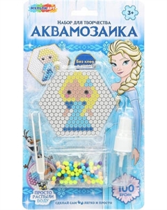 Развивающая игра MultiArt Аквамозаика на блистере снежная принцесса / AQUABLIST-124276 Multiart