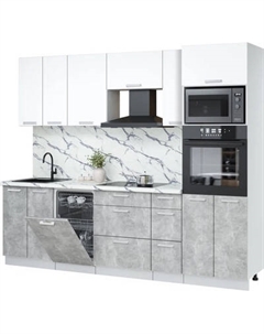 Кухонный гарнитур Интерлиния Мила Лайт 2.55-ПМ3