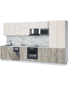 Кухонный гарнитур Интерлиния Мила Лайт 3.7-ПМ4