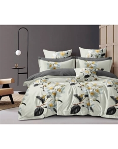 Комплект постельного белья Реноме Евро Оливковая коллекция. Простыня на резинке УУ 6920