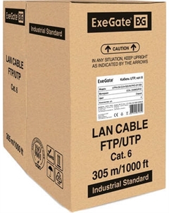 Кабель ExeGate UTP4-C6-CCA-S23-IN-PVC-GY-305 UTP / EX186134RUS Exegate
