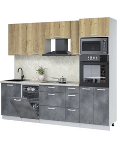 Кухонный гарнитур Интерлиния Мила Лайт 2.45-ПМ3