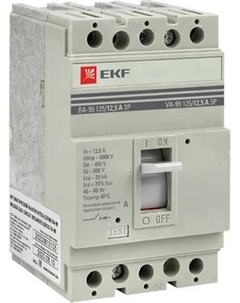 Выключатель автоматический EKF ВА-99 125/12.5А 3P 25кА / mccb99-125-12.5 Ekf