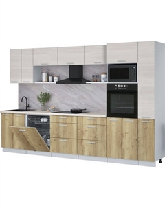 Кухонный гарнитур Интерлиния Мила Лайт 3.3-ПМ1