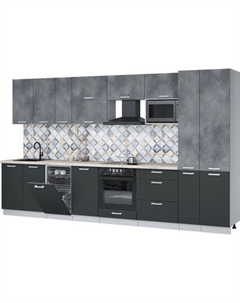 Кухонный гарнитур Интерлиния Мила Лайт 3.6-ПМ4