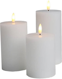 Набор электронных свечей AksHome Тип 1 3 свечи 7.5х13/15.5/18см 1LEDх3 2ААх3 Akshome