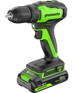 Аккумуляторная дрель-шуруповерт Greenworks GD24DD35 бесщеточная 24V / 3704007CUC