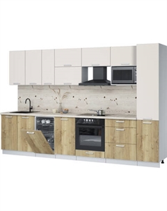 Кухонный гарнитур Интерлиния Мила Лайт 3.3-ПМ4