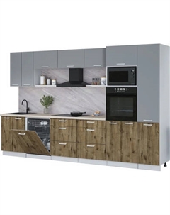 Кухонный гарнитур Интерлиния Мила Лайт 3.4-ПМ1