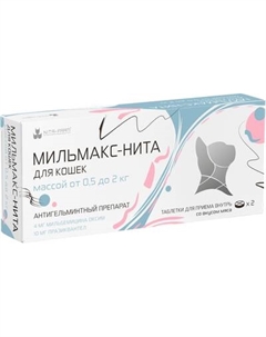 Таблетки от паразитов Nita-Farm Мильмакс-Нита Для кошек 0.5-2кг Nita-farm