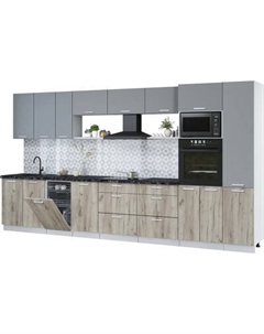 Кухонный гарнитур Интерлиния Мила Лайт 3.9-ПМ3