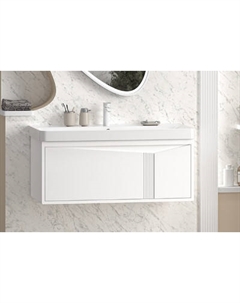 Тумба с умывальником Brevita Cascade 100 / CAS-09100-011Я+RCW-1418100WH