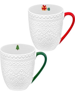 Набор кружек Elan Gallery Праздничный орнамент 880250 Elan gallery