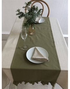 Дорожка на стол ОМурМебель 140x40см с рюшами Омурмебель