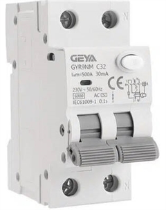 Дифференциальный автомат Geya GYR9NM-C40-30mA