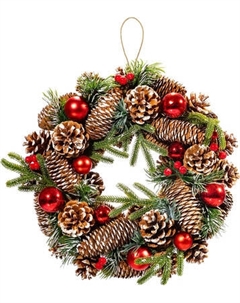 Венок Elan Gallery Заснеженные шишки / 450186 Elan gallery