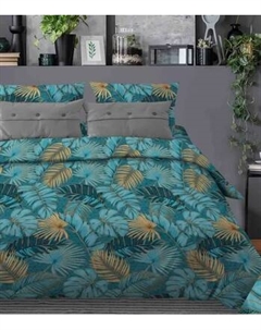 Комплект постельного белья Бояртекс № 321 Тропики 4/1 Вид (L) 2сп с европростыней