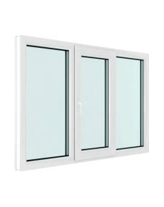 Окно ПВХ Brusbox Futuruss 3 части Поворотно-откидная центральная створка 2 стекла