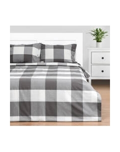 Комплект постельного белья Этель Серая клетка / 7752800
