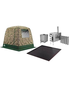 Палатка-баня MORZH 1 окно с полом, печью и баком для воды Morzh