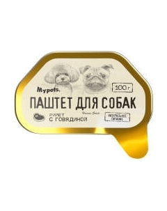 Влажный корм для собак Mypets Паштет из говядины / 40444