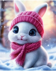 Набор алмазной вышивки Феникс+ Зайчонок в шарфике / 71347 Feniks