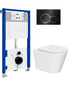 Унитаз подвесной с инсталляцией Lauter Longer 2110822 с кнопкой 219704E