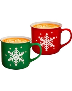 Набор кружек Elan Gallery New Bone China Снежинки / 230273 Elan gallery