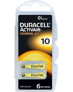 Комплект батареек Duracell 10 Activair Baterie DO APA.SLU 6BL