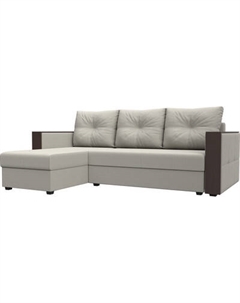 Диван угловой Лига Диванов Валенсия Лайт левый / 125970L Лига диванов