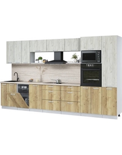 Кухонный гарнитур Интерлиния Мила Лайт 3.7-ПМ3