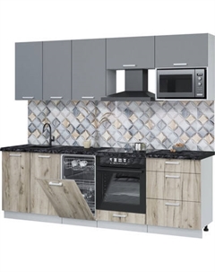 Кухонный гарнитур Интерлиния Мила Лайт 2.45-ПМ4