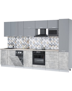 Кухонный гарнитур Интерлиния Мила Лайт 3.3-ПМ4