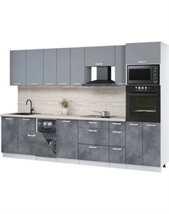 Кухонный гарнитур Интерлиния Мила Лайт 3.2-ПМ3