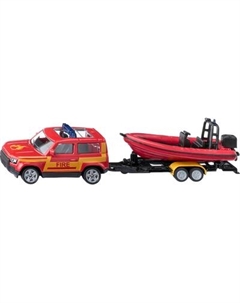 Набор игрушечной техники Siku Land Rover Defender с лодкой 1608