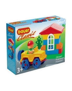 Конструктор Bauer Classic. Блокмен на джипе и маленький домик / 693