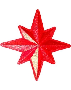 Елочная игрушка GreenTerra Звезда / 126498 Greenterra