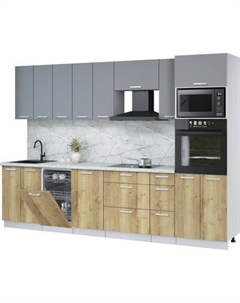 Кухонный гарнитур Интерлиния Мила Лайт 3.0-ПМ3