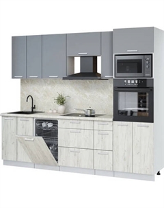 Кухонный гарнитур Интерлиния Мила Лайт 2.55-ПМ3