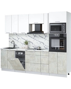 Кухонный гарнитур Интерлиния Мила Лайт 2.55-ПМ3