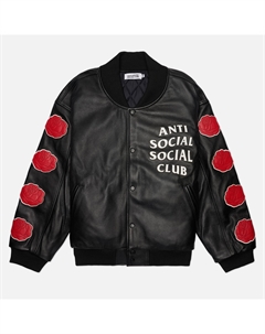 Мужская куртка бомбер Petal To The Metal Leather Varsity Anti social social club