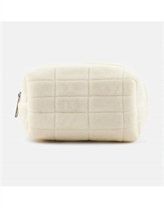 Косметичка бежевая плюшевая Lichi