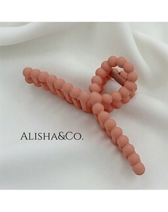 Крабик для волос большой Soft touch Bubbles коралловый Alisha&co.