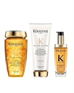 Набор средств для волос Elixir Ultime: шампунь+кондиционер+масло Kerastase