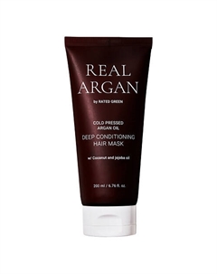 Маска для глубокого восстановления сухих и поврежденных волос с маслом арганы холодного отжима Deep Conditioning Hair Mask 200 Rated green