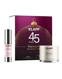Рождественский набор Repagen Exclusive 45+: сыворотка+крем Klapp cosmetics