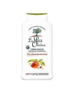 Крем для душа нежный Цветок Миндаля и нектарин Fleur d'Amandier Nectarine Crème Douche 500 Le petit olivier